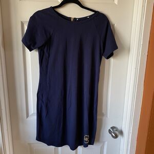 Michael Kors Navy Blue Short Sleeve Dress Zip Back Mini Medium?